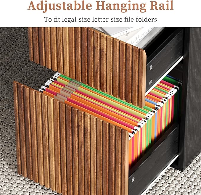 4 EVER WINNER Black Desk with Drawers, 58" Executive Office Desk with 7 Drawers and Hidden Handle, Computer Desk with File Cabinets for Living Room Study Table for Bedroom, Black