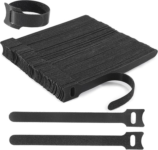 Reusable Cable Ties, 126 PCS 8 Inches Adjustable Cord Straps Wire Organizer Cord Wrap and Hook Loop Cable Management