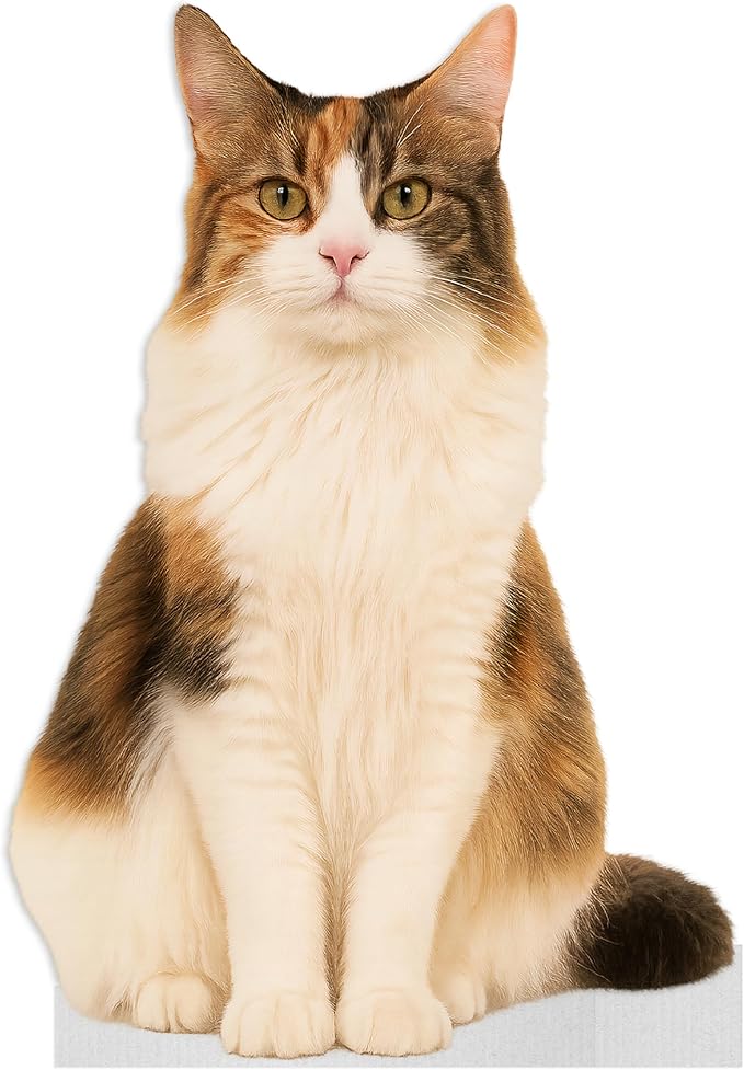 Cat - Calico Life Size Standee - 2FT Freestanding Coroplast Cutouts | Pets Animal Standup Photo Booths, Birthday & Halloween Decorations