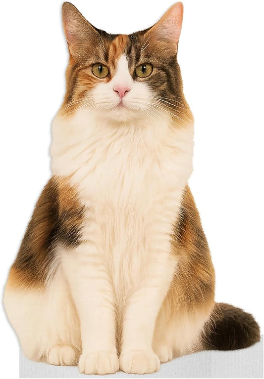 Cat - Calico Life Size Standee - 2FT Freestanding Coroplast Cutouts | Pets Animal Standup Photo Booths, Birthday & Halloween Decorations