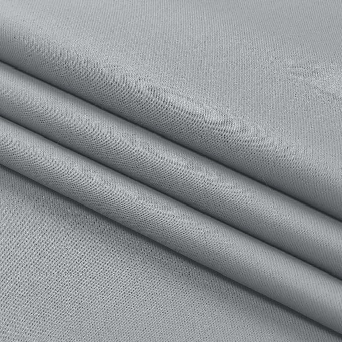Aiyufeng Silver Grey Blackout Curtains for Bedroom 72 Inch Length 2 Panels, Privacy Thermal Insulated Rod Pocket Door Window Curtains for Patio French Door Front Door, W40 x L72 Inch, Silver