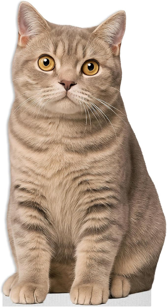 Cat - Scottish Life Size Standee - 2FT Freestanding Coroplast Cutouts | Pets Animal Standup Photo Booths, Birthday & Halloween Decorations