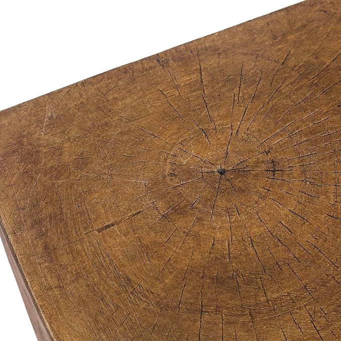 Adeco Concrete Stool Accent Table Patio Side Table End Table Decorative Garden Stool Nightstands Plant Stand Coffee Table for Indoor Outdoor Use