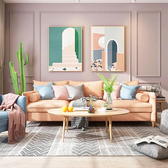 suruim Colorful Abstract Women Figurines Sculptures Home Decor for Shelves Yoga Pose Art Statue Modern Home Decoration Living Room Zen Decor Tables Ornaments (Elegance)