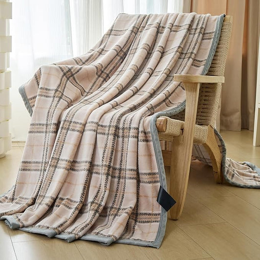 Fleece Bed Blankets Throw Size - Soft Lightweight Plush Fuzzy Cozy Luxury Blanket Microfiber Throw for Couch Bed,All-Season Breathable,40x60 Inches