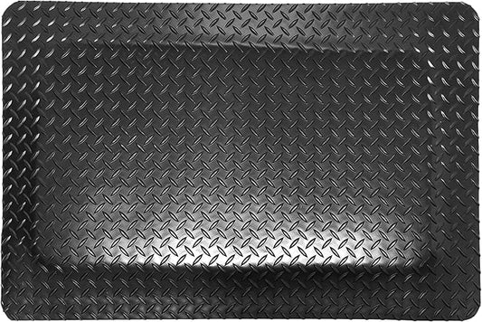 Rhino Mats, American Classic Diamond Anti-Fatigue Mats, Industrial Ergonomic Comfort Standing Mat for Work, Home, Garage, Office, Kitchen or Anywhere (Black 9/16" Thick, 2 FT. x 19 FT.)