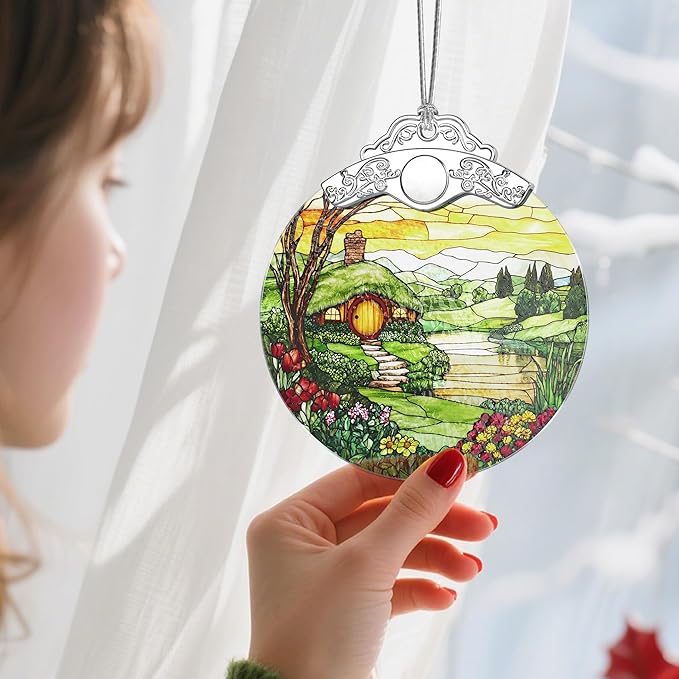Christmas Ornaments: Stained Glass Ornament, Christmas Tree Ornament, Hanging Ornaments for Home Decor & Xmas Tree Decorations – Exquisite Holiday Decor,Gifts & Holiday Present - Hobbit House