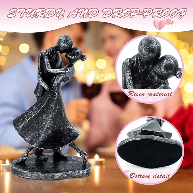 Anniversary Wedding Gifts, Love Ornament for Couple, Romantic Couple Sculptures, Abstract Resin Statues for Home Decor, Valentines Statues Decor for Desk Office, Valentines Gifts for Women Wife