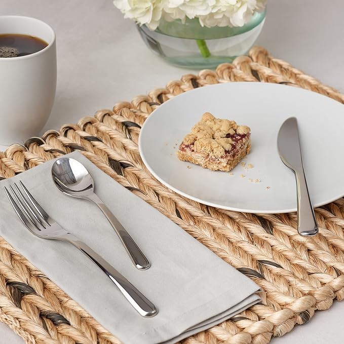 nambe Aura 45-Piece Flatware Set | 18/10 Stainless Steel Silverware Cutlery Set | Designed for Home Kitchens, Hotels, or Restaurants | Designed by Neil Cohen