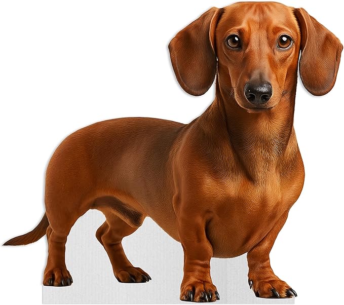 Dog - Dachshund Life Size Standee - 3FT Freestanding Coroplast Cutouts | Pets Animal Standup Photo Booths, Birthday & Halloween Decorations