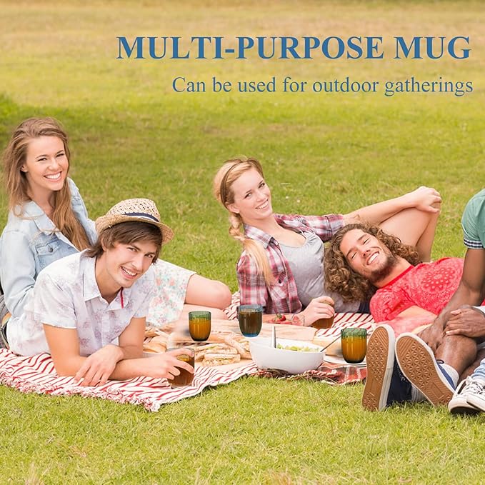 Acrylic Clear Highball Plastic Cups | Plastic Reusable Tumblers 15oz (Set of 8) | Stackable | BPA-free Tumblers | Shatterproof | Top-rack Dishwasher Safe