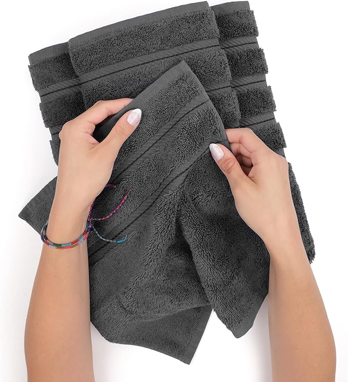 American Soft Linen 35x70 Jumbo Large Bath Towels, 600 GSM 100% Cotton Turkish Bath Sheet, Oversized Luxury Bath Towels for Bathroom Beach and Pool, Dark Gray