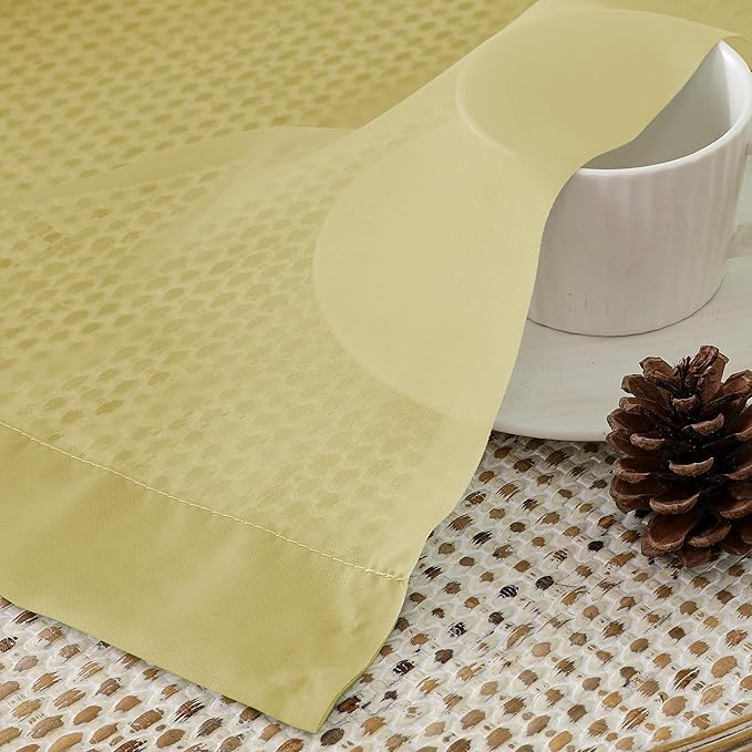 Aiyufeng Yellow Sheer Curtains 2 Panel Sets 84 Inches Long - Transparent Light Weight Soft Yellow Window Treatment Panels for Study Room/Living Room/Guest Room, Per Panel W40 X L84 inches