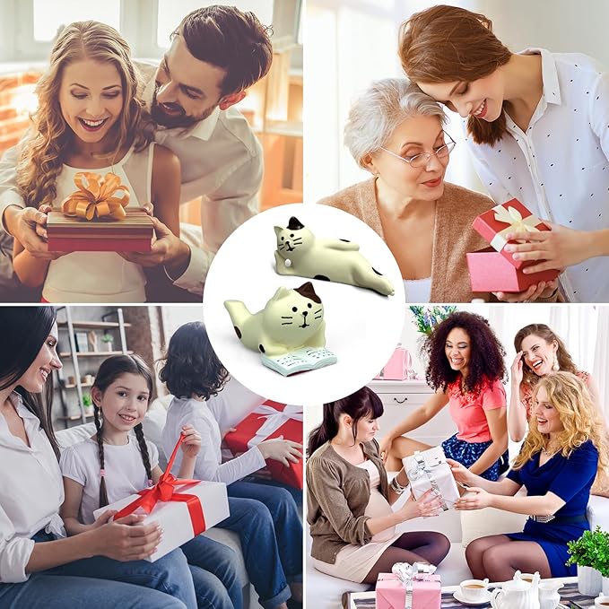 Cute Mini Lazy Cat Reading Book Figurine Resin Cat for Office, Home Decoration Perfect Cute Cat Gift for Cat Lovers