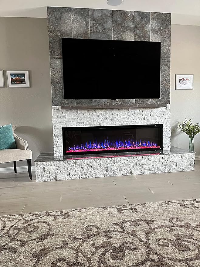 joelsantiques 72 Inch Wooden Floating Shelves for Wall - 72x6x2 in - Made of Natural Wood - Long Heavy Duty Rustic Wall Shelves for Bedroom - Perfect for Living Room, Kitchen - Gray