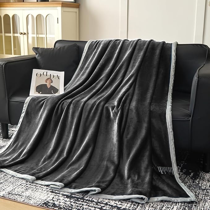 Fleece Bed Blankets Throw Size - Soft Lightweight Plush Fuzzy Cozy Luxury Blanket Microfiber Throw for Couch Bed,All-Season Breathable,40x60 Inches