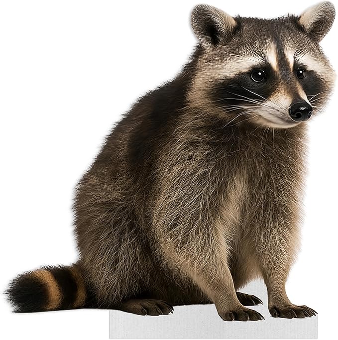 Racoon Life Size Standee - 3FT Freestanding Coroplast Cutouts | Jungle Animal Standup Photo Booths, Jungle Party, Birthday & Halloween Decorations, Style 1
