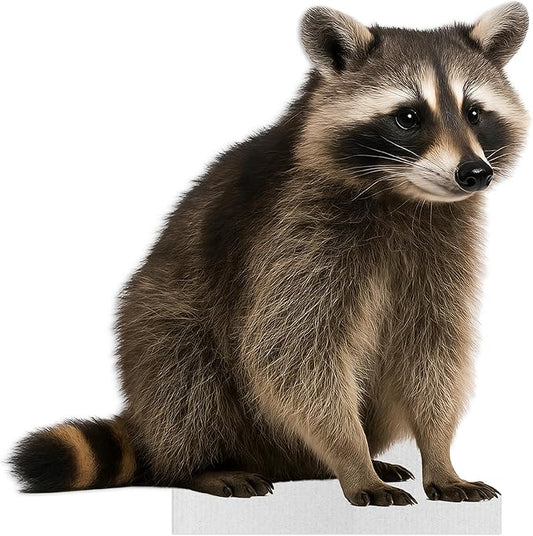 Racoon Life Size Standee - 3FT Freestanding Coroplast Cutouts | Jungle Animal Standup Photo Booths, Jungle Party, Birthday & Halloween Decorations, Style 1