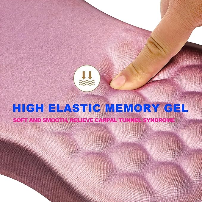 Mouse Pad Wrist Support, Ergonomic Mouse Pad with Massage Dot, Comfortable Computer Mouse Pad for Laptop, Wrist Rest Pain Relief Mousepad with Non-Slip PU Base for Office & Home, 12 x 8 in