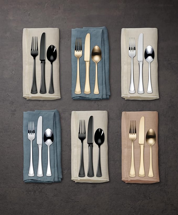 Lenox 893677 Portola Black 20-Piece Flatware Set