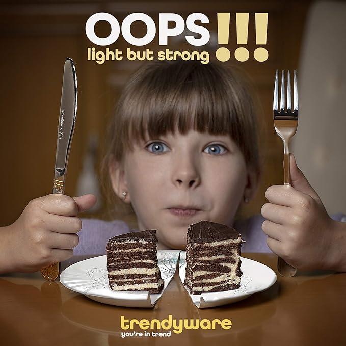 Silverware Set Limited Edition – 30 Piece Family Dinnerware Set – Flatware Set for 6 – Silver Tableware Set w/Gold Accents – Spoons, Knives, Teaspoons, Forks, Salad Forks