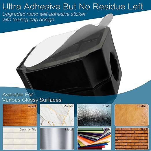 9pcs Magnetic Cable Clips - FonPeak Ultra-Adhesive Desk Cable Management Clips, Cord Organizer for Max 7.5mm/0.3 inches Cables, Suit for Desktop, Nightstand, Home, Office, Car, and Wall