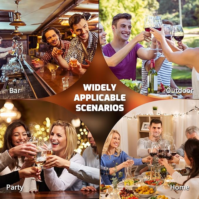 Electric Whiskey Smoker Kit, Rechargeable Cocktail Smoker Kit with 6 Wood Chips, Old Fashioned Smoker Kit Bourbon Drink Smoker Kit Birthday Christmas Gifts for Men, Dad, Husband (No Butane）