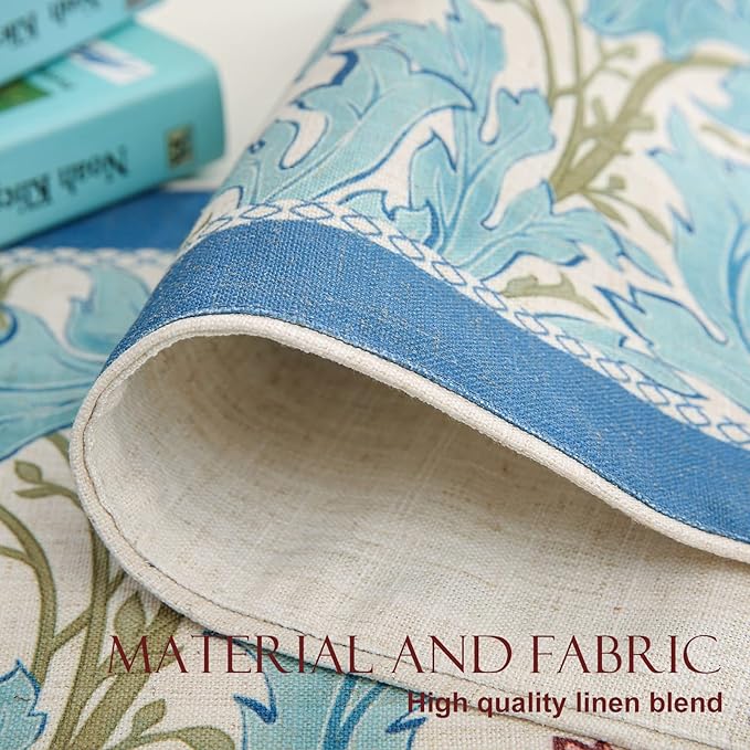 patdrea Linen Leopard Animal Table Runner Farmhouse for Home Kitchen Dining Decor Parties Family Dinners Christmas,12 x 118