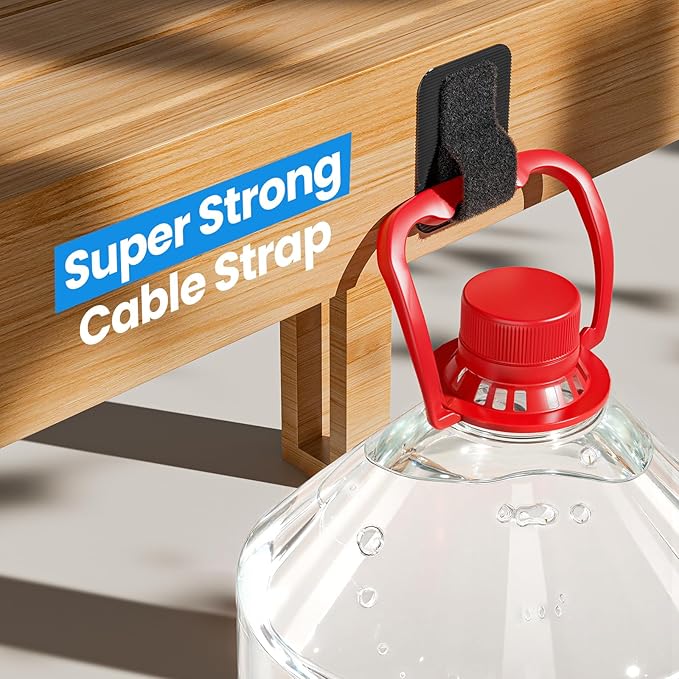 Cable Management Under Desk, 【Up to 15 Cord】【Enhanced Wire Holder】 Cord Organizer Holder, Adjustable Hook and Loop Cable Ties, Wire Clips Under Table Hider, 30 Pair(Black)