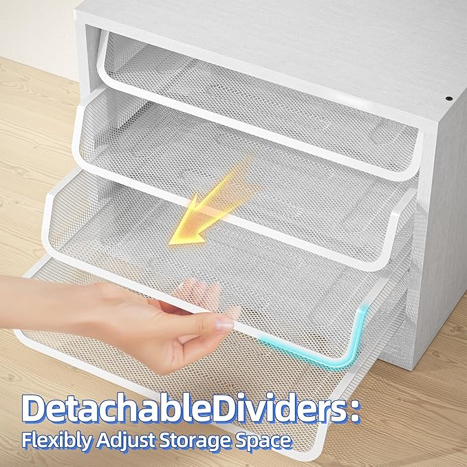 Simple Trending Desk File Organizers, 4-Tier Letter Tray Paper Organizer with File Holder, Wooden Paper Sorter for Office Supplies, White