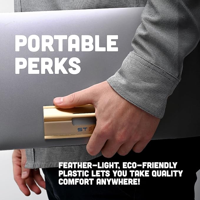 Steepy Portable Laptop Stand for Desk – Adjustable Height, & Portable Laptop Holder – Ergonomic Computer Stand for Cooling & Comfort – Slip-Proof, Sturdy Design – Universal Fit for 13-17 Inch Devices