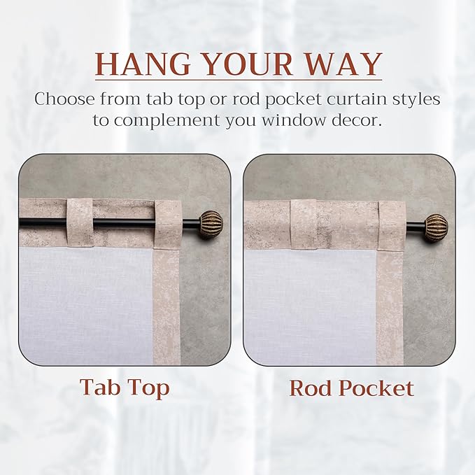Maison d'Hermine Curtains for Living Room 100% Cotton 84 inch Length One Panel Window Curtains for Bedroom with Loop & Rod Pockets - Imperfection - Fog, 50" W x 84" L