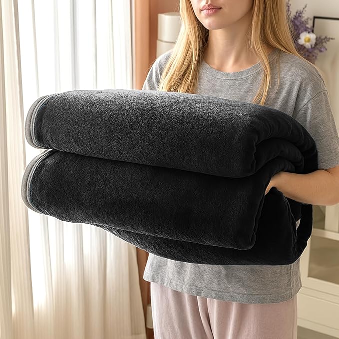 Fleece Bed Blankets Queen Size - Soft Lightweight Plush Fuzzy Cozy Luxury Blanket Microfiber Throw for Couch Bed,All-Season Breathable,80x90 Inches