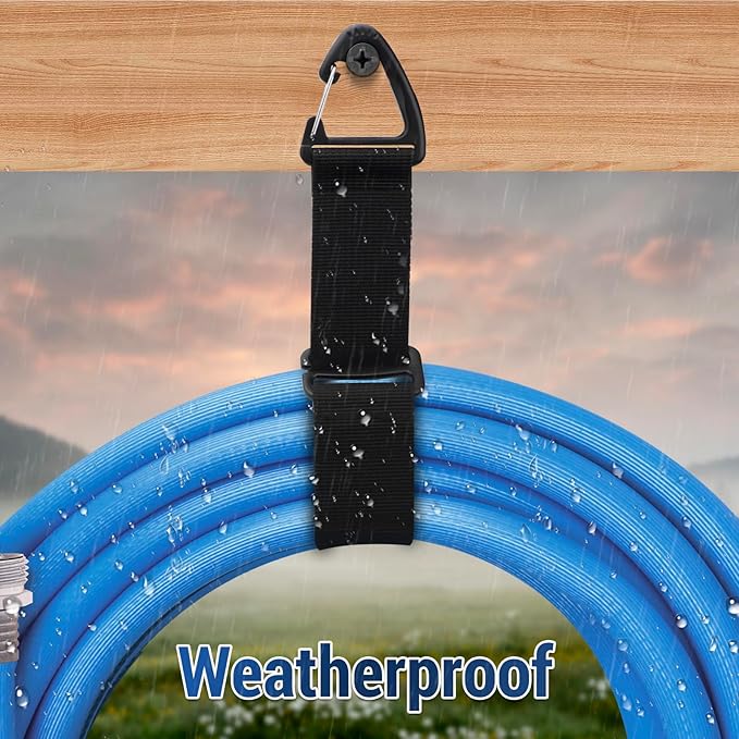 Easy Hang Extension Cord Holder Organizer, Tightened by Gravity, Heavy Duty Storage Straps,Perfect for Garage Organization, 2 PCS 10" and 2 PCS 18", Black