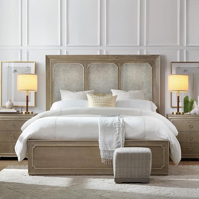 Mid Century Table Lamps Set of 2, 19.5" Modern Bedside Buffet Table Lamps with Pull Chain Switch, Antique Brass & Wood Small Nightstand Lamps for Living Room Bedroom End Table