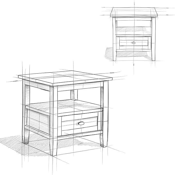 SIMPLIHOME Warm Shaker SOLID WOOD 20 inch Wide Rectangle Transitional End Side Table in Farmhouse Grey for the Living Room and Bedroom