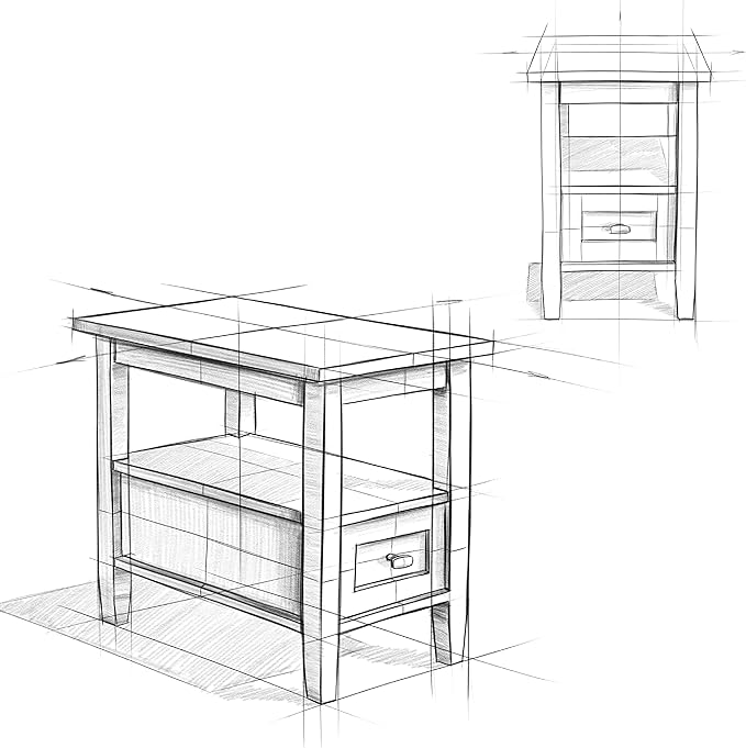 SIMPLIHOME Warm Shaker SOLID WOOD 14 inch Wide Rectangle Transitional Narrow Side Table in Distressed Grey for the Living Room and Bedroom