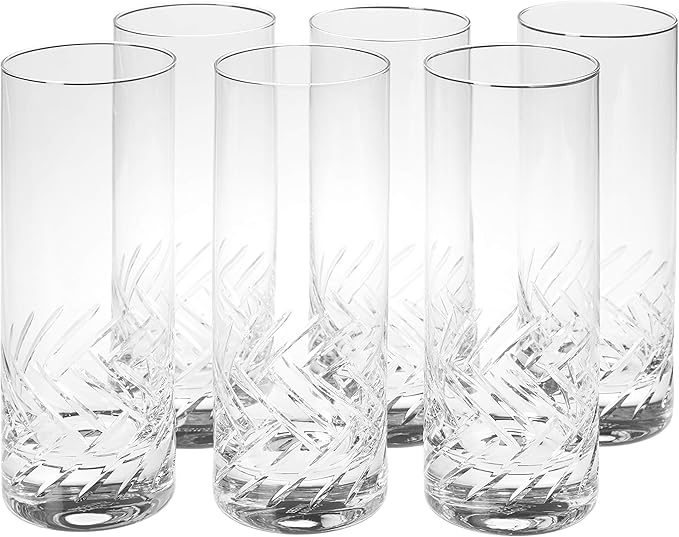 Schott Zwiesel Tritan Crystal Glass Distil Barware Collection Arran Collins Cocktail Glasses (Set of 6), 11.1 oz, Clear