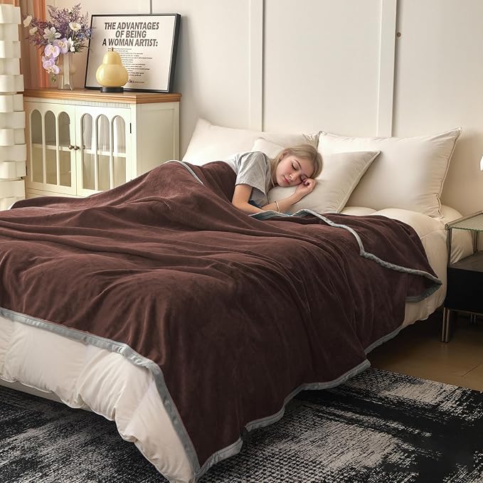 Fleece Bed Blankets Throw Size - Soft Lightweight Plush Fuzzy Cozy Luxury Blanket Microfiber Throw for Couch Bed,All-Season Breathable,40x60 Inches