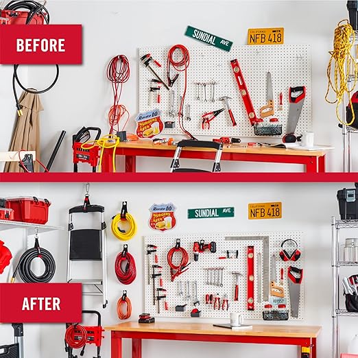 VELCRO Brand Easy Hang Extension Cord Holder Organizer Variety Pack | Holds 60-100lbs, Heavy Duty Straps Fit Easily on Hooks or Nails | Perfect for Garage Organization | 3-pk 10",14" and 18", Black