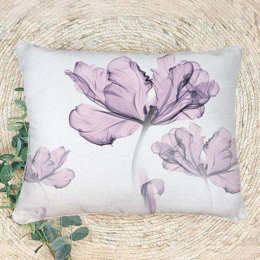 Textured Modern Minimalist Pillow Cover with Creative Floral Print, Digital-Printed Square Cushion Cover for Living Room Sofa (20 * 28inch-03021)