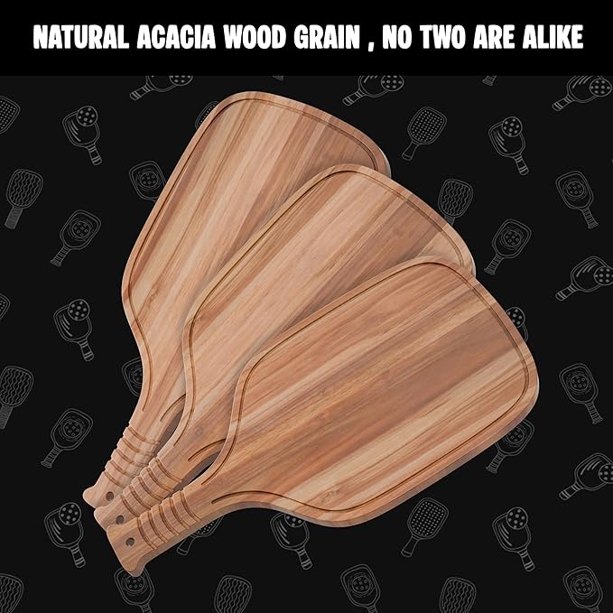New – Pickleball Paddle Charcuterie & Cheese Board – Acacia Wood Cutting Board (16.9” x 8.1”) Pickleball gifts for men or women, Pickle Ball Plates, Serving Tray, Pickle ball Accessories