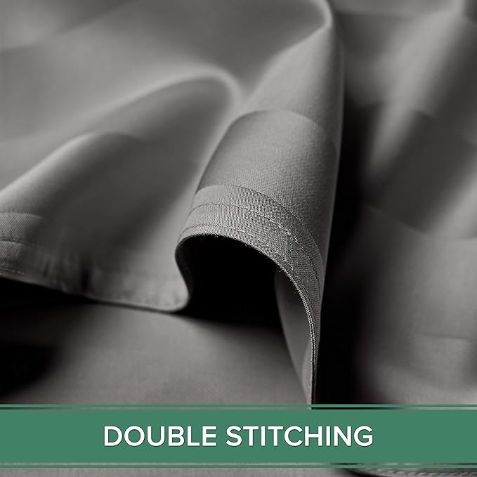 Queen Sheets by Pure Bamboo, Genuine 100% Organic Viscose Derived from Bamboo Bed Sheet Set, Luxuriously Soft & Cooling, Double Stitching, Lifetime Quality Promise (Queen, Jacquard Stone)