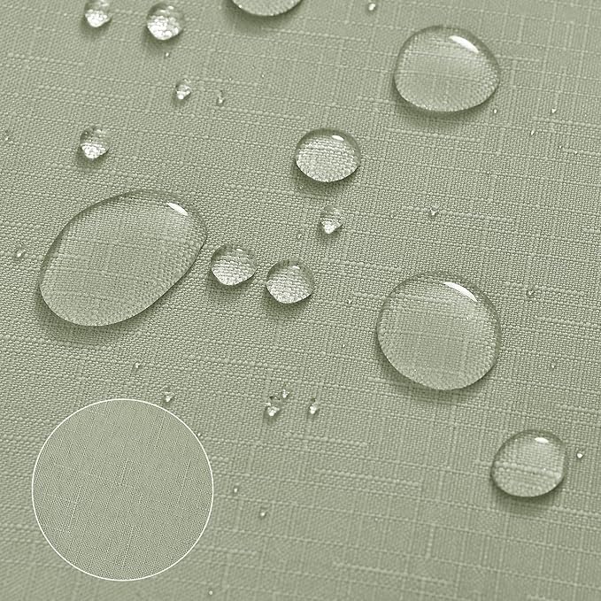 Sage Green Shower Curtain，Polyester Ombre Shower Curtains for Bathroom，Green and White Gradient Fabric Bathroom Decor Bath Set, Washable，72 x 72