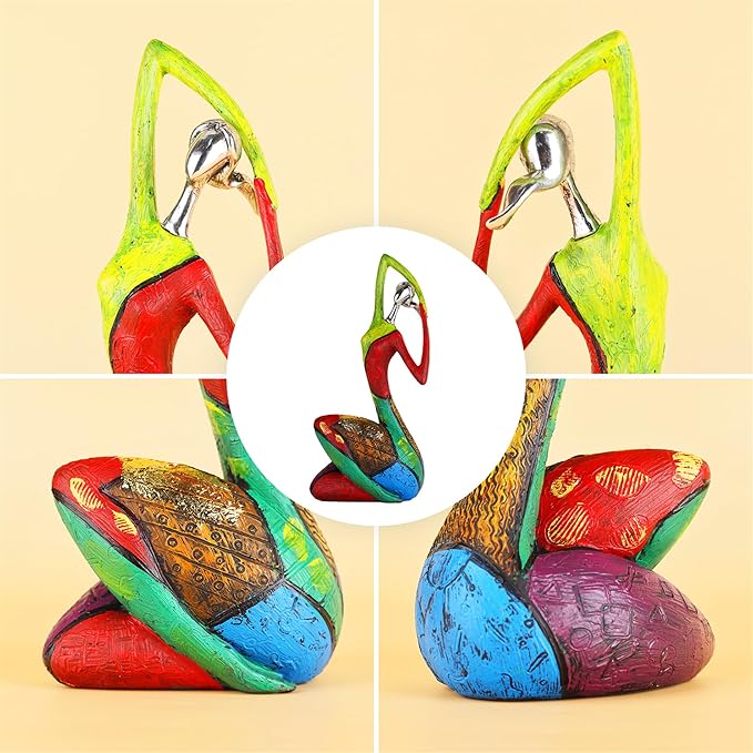 suruim Colorful Abstract Women Figurines Sculptures Home Decor for Shelves Yoga Pose Art Statue Modern Home Decoration Living Room Zen Decor Tables Ornaments (Stretch)