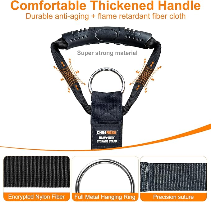 Extension Cord Organizer 2 Pack, Cord Storage Organizer with 5 Slots, Garage Garden Storage Straps, All in One Hanger Straps for Cable, Hose, Rope, Tool Management