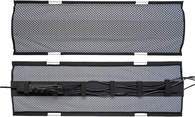 Perfect Posture Mesh Cable Organizer – Under Desk Cable Management with Adjustable Straps, Flexible Mesh, Easy-Access Design, & Standing Desk Compatible – 37.5” (White)