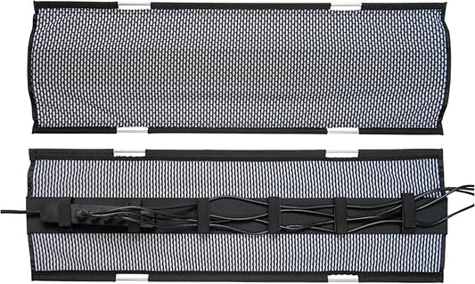Perfect Posture Mesh Cable Organizer – Under Desk Cable Management with Adjustable Straps, Flexible Mesh, Easy-Access Design, & Standing Desk Compatible – 37.5” (White)