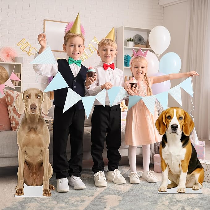Dog - Weimaraner Life Size Standee - 3FT Freestanding Coroplast Cutouts | Pets Animal Standup Photo Booths, Birthday & Halloween Decorations
