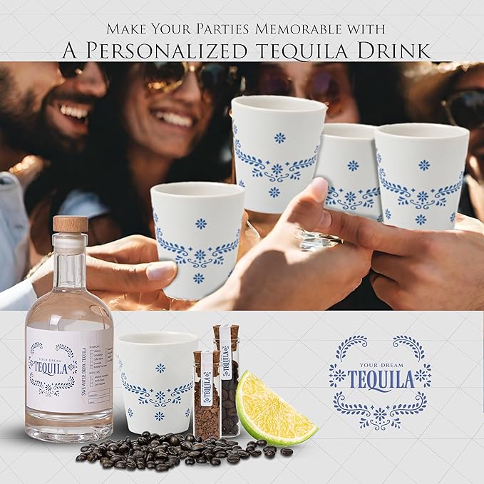 Tequila Gifts for Men – Tequila Making Kit - Bourbon Old Fashioned Infusion kit - Includes Bottles, Wood Chips, Botanicals – Perfect for Men & Women – Lover Gifts (No Alcohol Included)